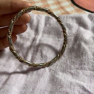 Sterling silver & gold braided bracelet